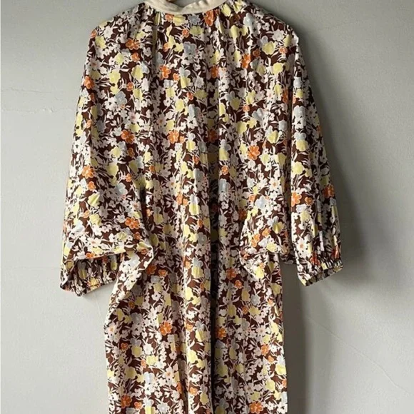 Tory Burch Printed Balloon Sleeve Tunic Caftan Dress - Picture 7 of 10